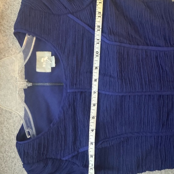 Maeve Royal Blue Textured Midi Dress Chic Classy - Picture 5 of 5